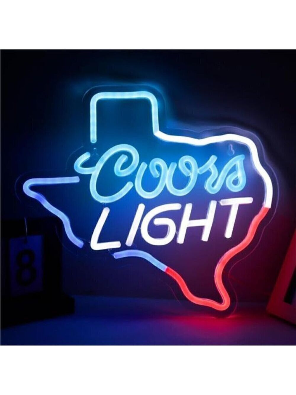 Coors LIGHT Beer Texas LED Neon Sign Wall Decor Man Cave Restaurant Bar NEW